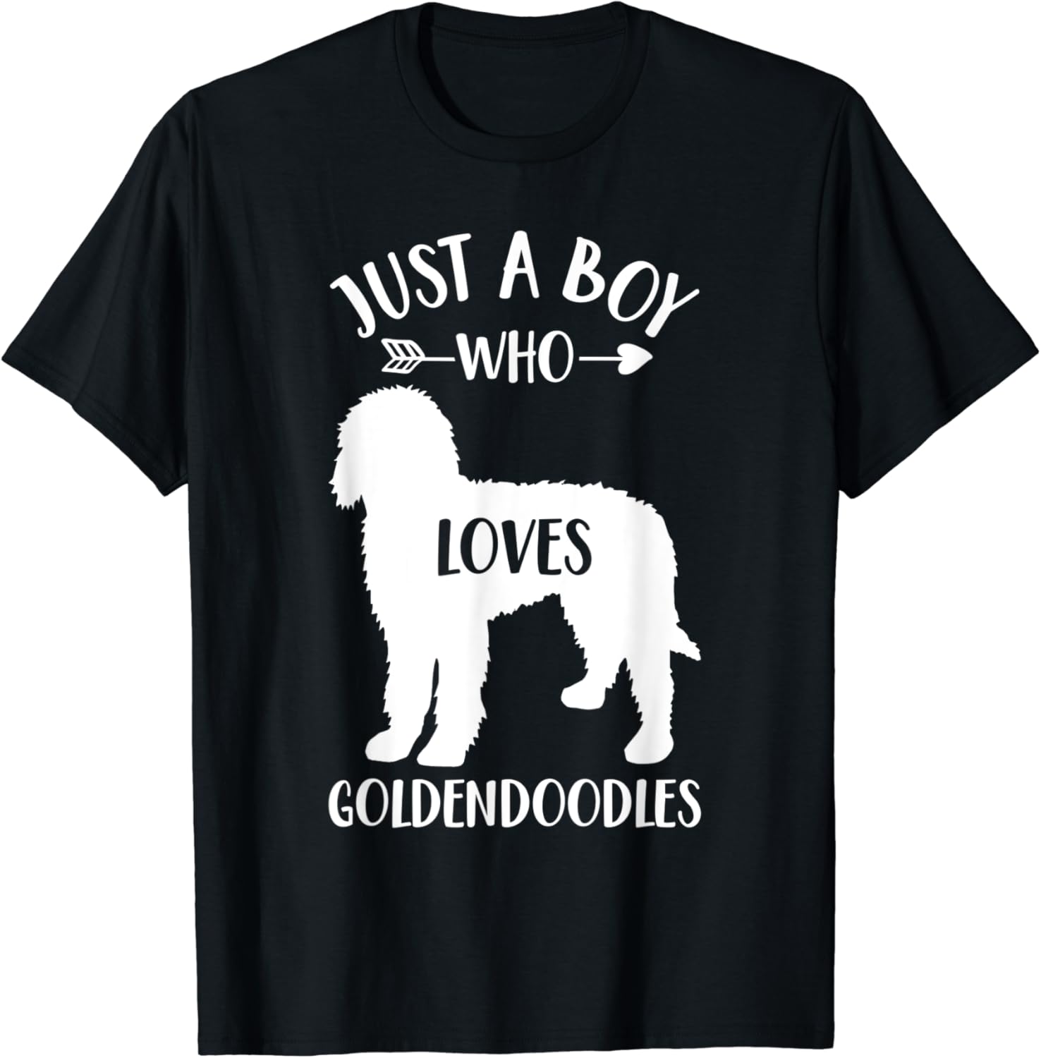 Just a Boy Who Loves Goldendoodles Dog Boys Goldendoodle T